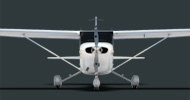 The Cessna Skyhawk features a rugged, shock-absorbing main landing gear plus hydraulically actuated disc brakes and a steerable nose-wheel design.